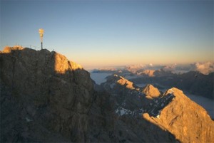 Sonnenuntergang in den Bergen