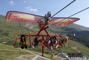 Familie im Paraglider